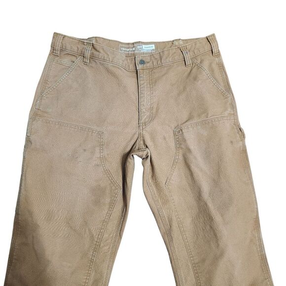 Carhartt Pants Mens 38x30 Brown Double Knee Canvas Carpenter Rugged Flex 103334 - Picture 7 of 14